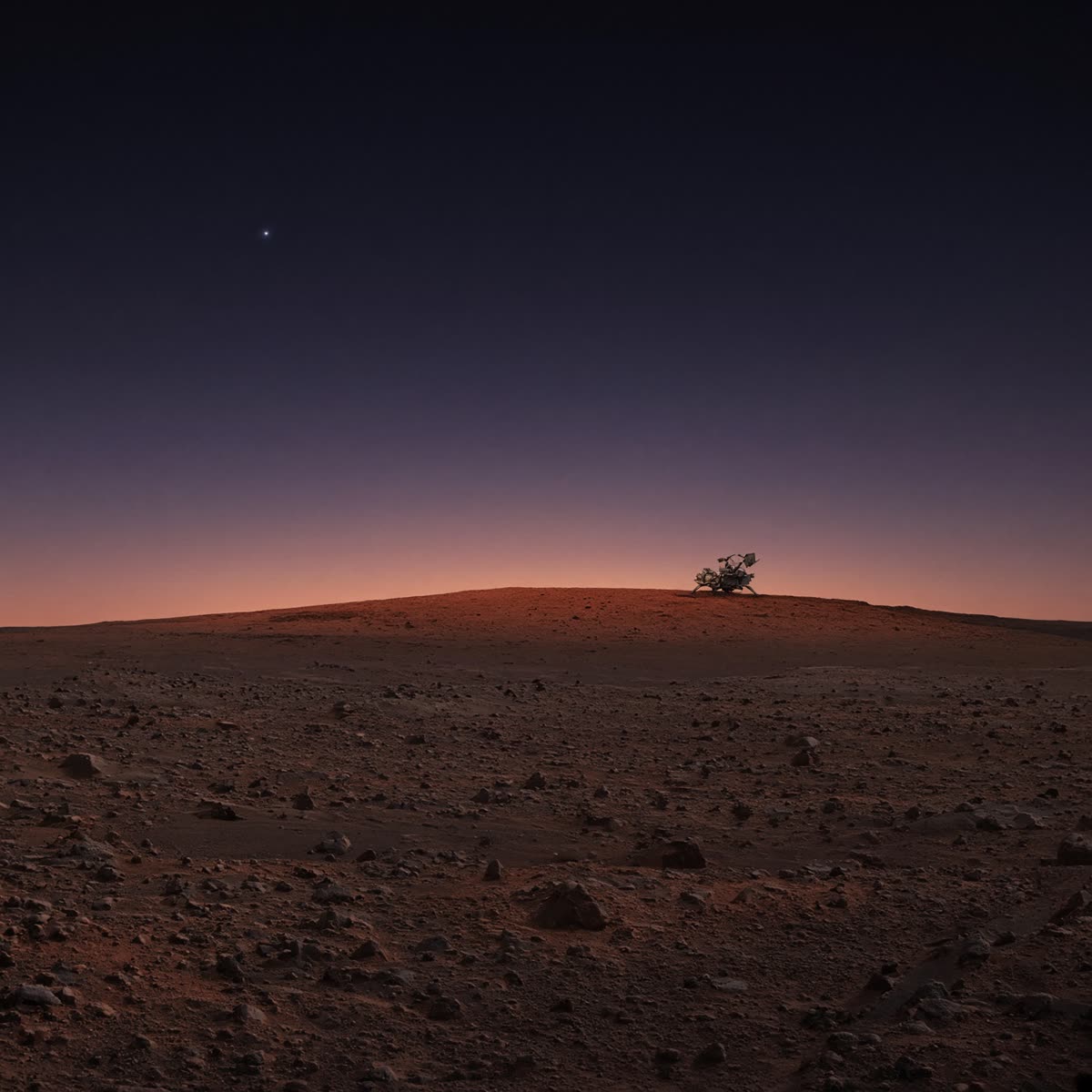 Cover artwork for the Imagine Mars podcast: a close, rust-colored Mars globe.