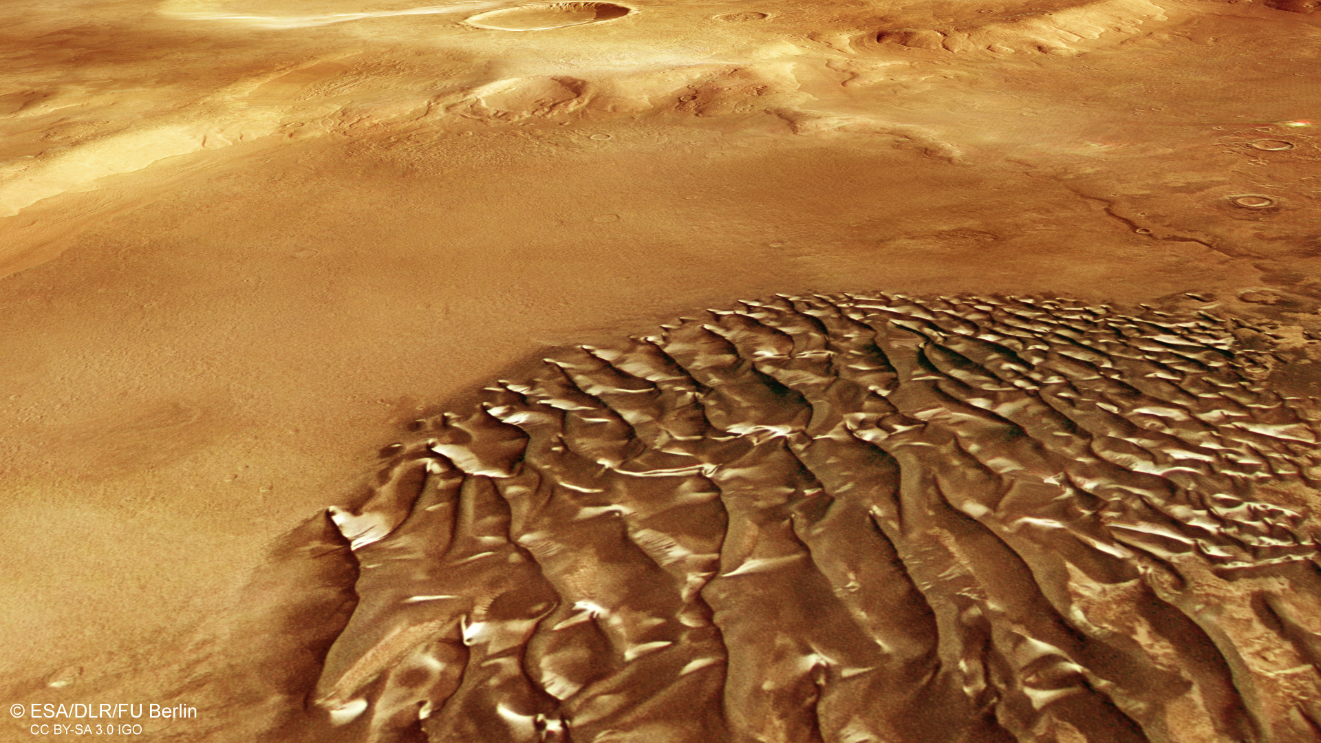 Figure 2 — Bird’s-eye of the wind-blown basaltic dunes.