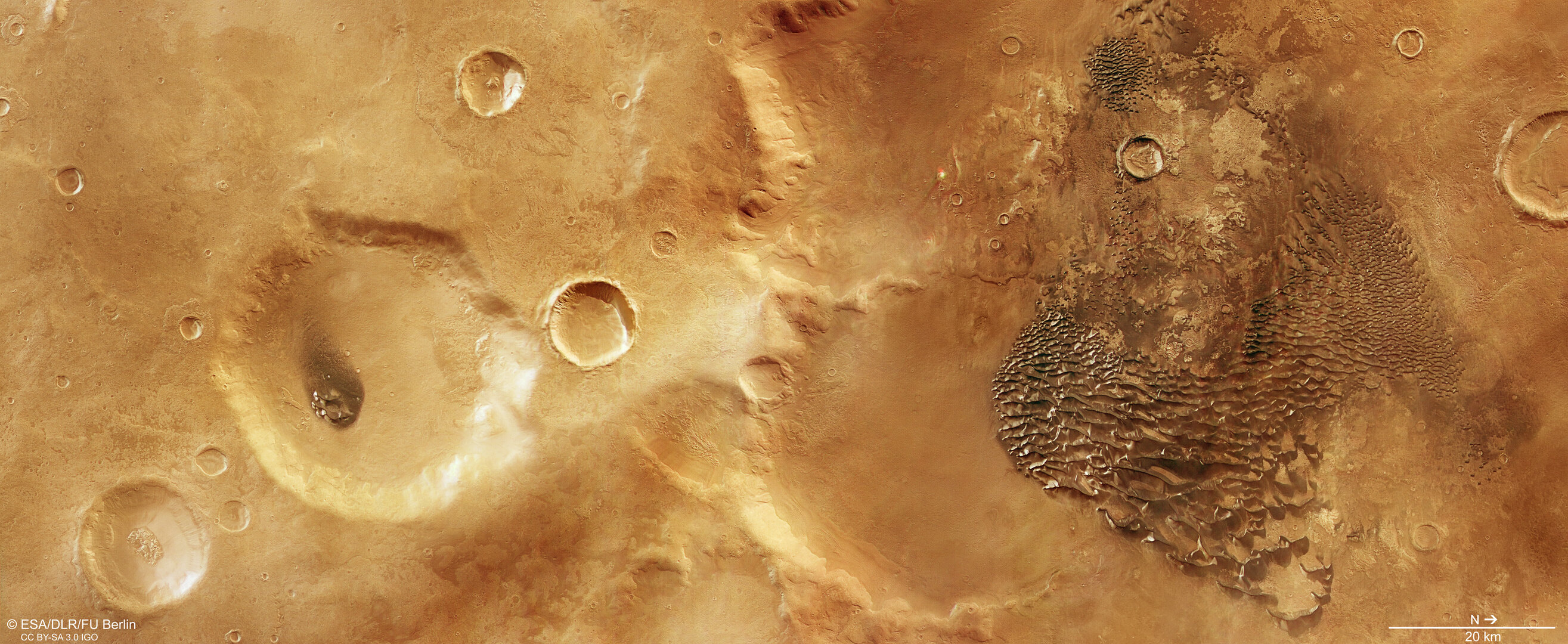 Metallic Waves on Ancient Mars