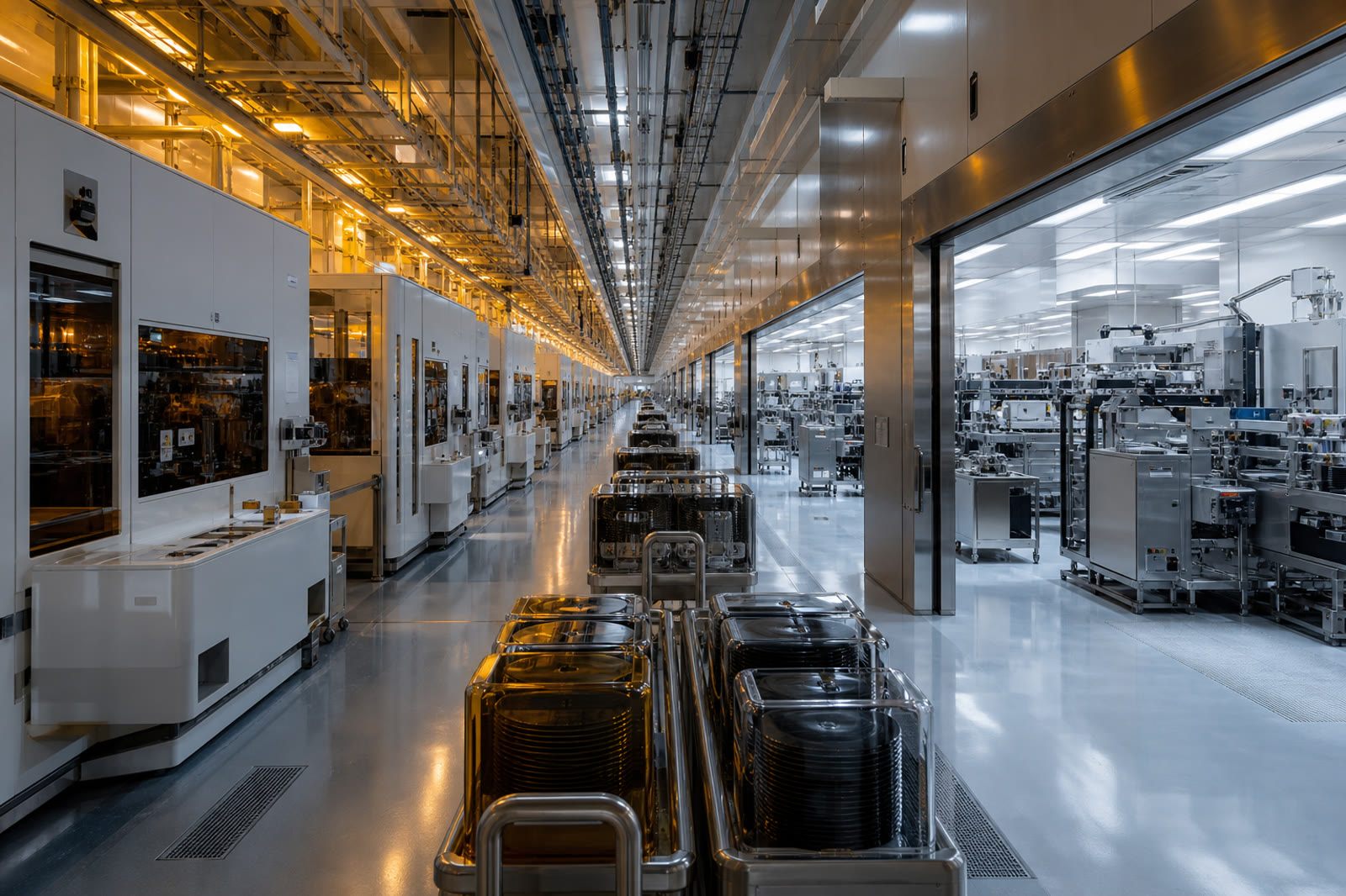 Figure 1 — Logic, memory, and advanced packaging planned under one roof. Fast recursive improvement is the point. A rendering is not a yield.